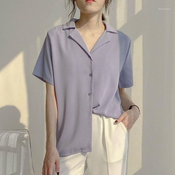 womens and blouses 2020 korean fashion clothing button short chiffon office lady solid notched white shirts for women 06271
womens and blouses 2020 korean fashion clothing button short chiffon office lady solid notched white shirts for women 06271