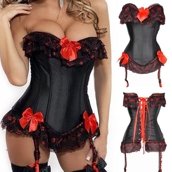 Steampunk Gothic Corset Satin Boned Lace Up Sexy Bustier Women Corselet Corsets and Bustiers Halloween Christmas Party Dress, Red black
Steampunk Gothic Corset Satin Boned Lace Up Sexy Bustier Women Corselet Corsets and Bustiers Halloween Christmas Party Dress, Red black
