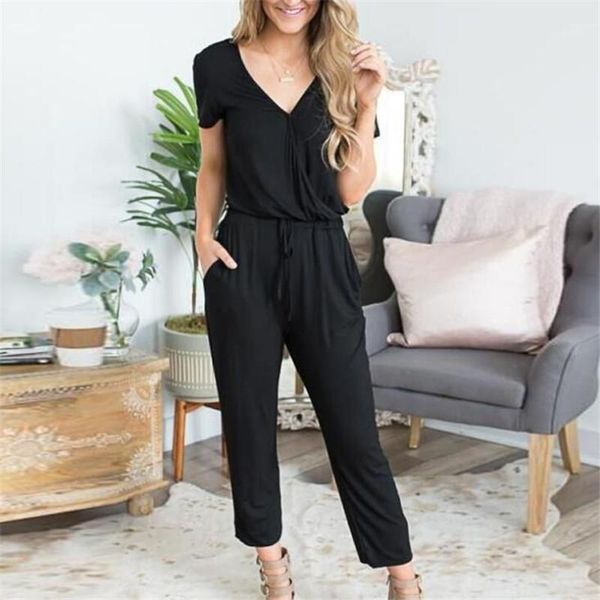 office lady womens playsuit 2color deep v neck slim solid bodysuit party jumpsuit romper chiffon long wide leg trousers clubwear1, Black;white
office lady womens playsuit 2color deep v neck slim solid bodysuit party jumpsuit romper chiffon long wide leg trousers clubwear1, Black;white