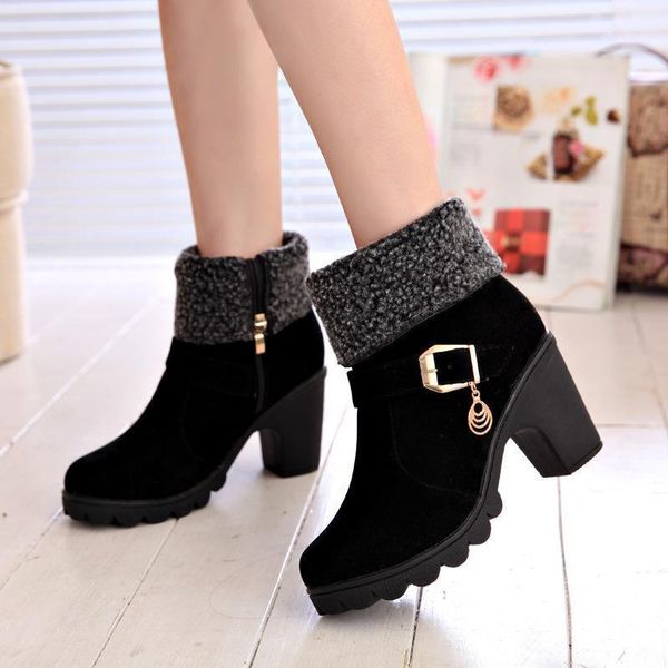 boots 2021 winter high heel warm plush square heels shoes women's ladies fashion brand ankle snow1, Black
boots 2021 winter high heel warm plush square heels shoes women's ladies fashion brand ankle snow1, Black