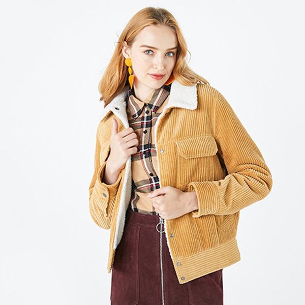 women's jackets spring and autumn 2021 corduroy short coat keep warm female jacket, Black;brown
women's jackets spring and autumn 2021 corduroy short coat keep warm female jacket, Black;brown
