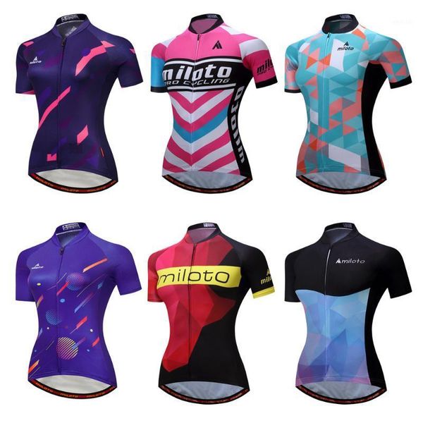 racing sets miloto 2021summer short sleeve cycling jersey, women's mtb clothing, clothing for bike running1, Black;blue
racing sets miloto 2021summer short sleeve cycling jersey, women's mtb clothing, clothing for bike running1, Black;blue
