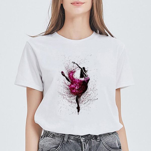 ballet dance tee shirt new fashion clothes femme streetwear t shirt aesthetic vogue camiseta mujer harajuku vestidos, White
ballet dance tee shirt new fashion clothes femme streetwear t shirt aesthetic vogue camiseta mujer harajuku vestidos, White