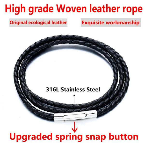 chains beier 316l stainless steel leather rope width 3mm/4mm screw lock korean fashion men's choker rop jewelry lpsxl012, Silver
chains beier 316l stainless steel leather rope width 3mm/4mm screw lock korean fashion men's choker rop jewelry lpsxl012, Silver