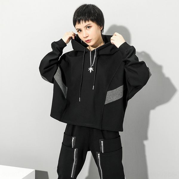 1hzeo personalized contrast coat sweater color size sweater and sleeve loose large casual women's hooded stitching autumn bat winter fa, Black
1hzeo personalized contrast coat sweater color size sweater and sleeve loose large casual women's hooded stitching autumn bat winter fa, Black