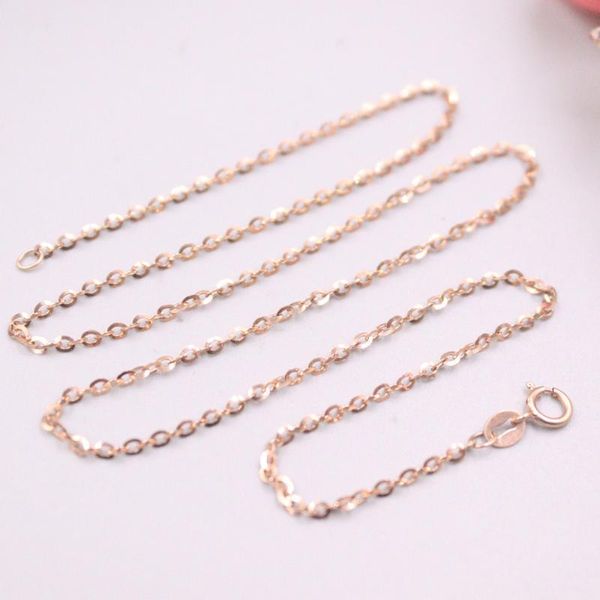 real 18k rose gold chain for women female 1.8mm shine real gold rolo chain necklace 40cm length au750, Silver
real 18k rose gold chain for women female 1.8mm shine real gold rolo chain necklace 40cm length au750, Silver