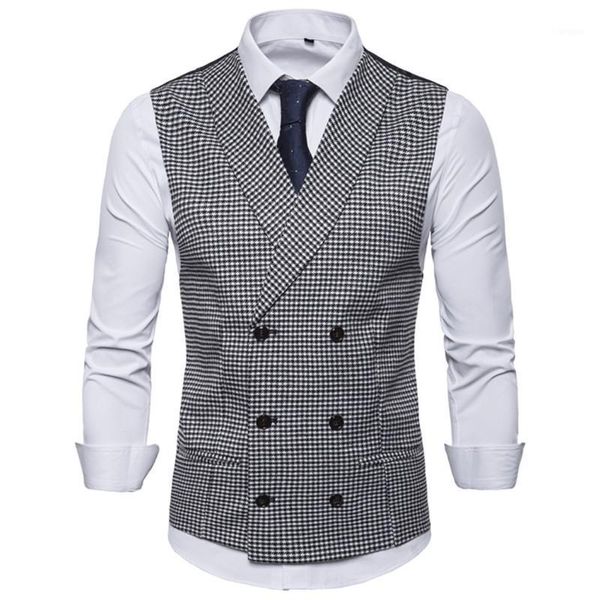 men casual sleeveless jacket coat mens formal waistcoats dress suit vest slim woolen plaid vest british autumn suit eur1, Black;white
men casual sleeveless jacket coat mens formal waistcoats dress suit vest slim woolen plaid vest british autumn suit eur1, Black;white