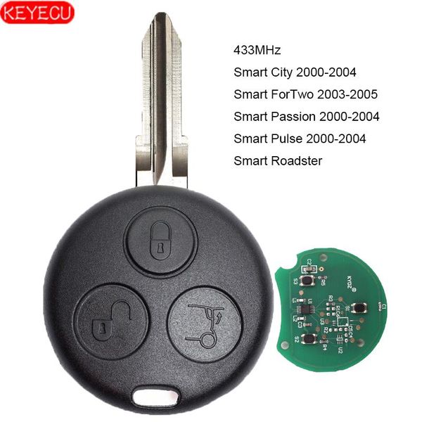 keyecu дистанционного ключа автомобиля fob 3 кнопка 433mhz для smart fortwo forfour roadster city passion 2000-2005
keyecu дистанционного ключа автомобиля fob 3 кнопка 433mhz для smart fortwo forfour roadster city passion 2000-2005