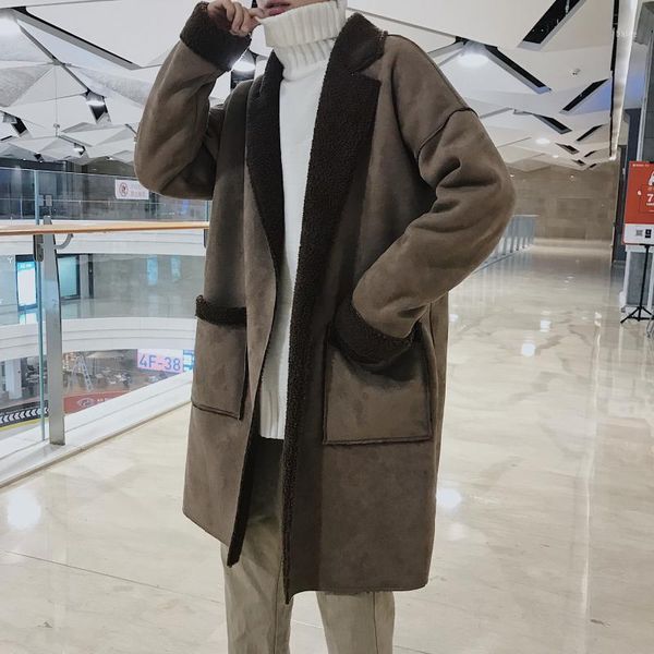 autumn winter mens suede overcoat lapel cashmere liner thick warm long coats beige coffee mens winter coat k0881, Black
autumn winter mens suede overcoat lapel cashmere liner thick warm long coats beige coffee mens winter coat k0881, Black