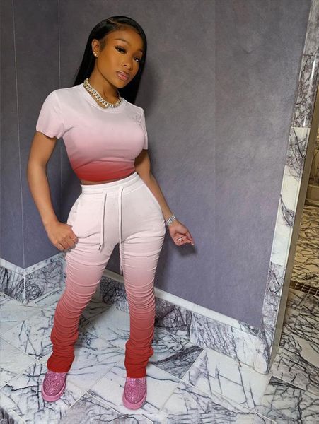 gradient printed ruched pleated stacked pants set two piece set tracksuit crop sportwear lounge wear matching, Gray
gradient printed ruched pleated stacked pants set two piece set tracksuit crop sportwear lounge wear matching, Gray