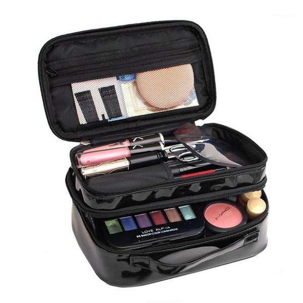 double layer pu cosmetic bag travel organizer waterproof makeup cases pouch beauty brushes lipstick toiletry accessories supply1
double layer pu cosmetic bag travel organizer waterproof makeup cases pouch beauty brushes lipstick toiletry accessories supply1