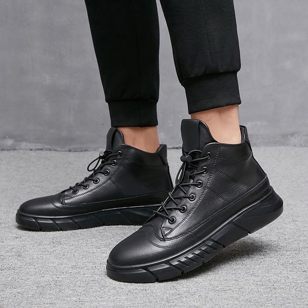 2020 new 2020 new cross-border l high-board shoe casual shoes layer cowhide mens shoes fashionable stylish outfit mens leather boots, Black
2020 new 2020 new cross-border l high-board shoe casual shoes layer cowhide mens shoes fashionable stylish outfit mens leather boots, Black