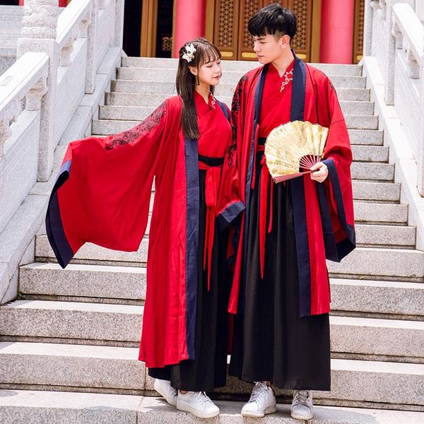 stage wear hanfu women men traditional chinese costumes cosplay clothes fairy dress folk festival rave outfit performance clothing yb1078, Black;red
stage wear hanfu women men traditional chinese costumes cosplay clothes fairy dress folk festival rave outfit performance clothing yb1078, Black;red