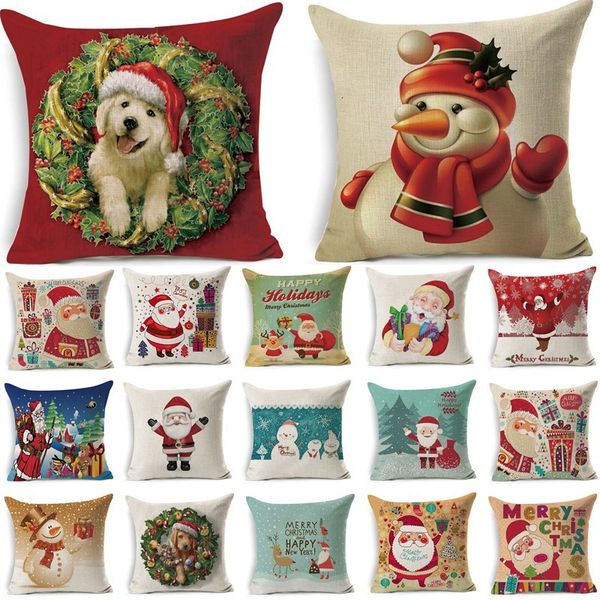 decor for home christmas cushion cover happy santa claus dog cotton linen sofa decorative pillow case pillowcover 40511-1
decor for home christmas cushion cover happy santa claus dog cotton linen sofa decorative pillow case pillowcover 40511-1