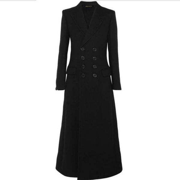 women's wool & blends winter coat women woolen long fashion temperament slim double-breasted plus size 2xl, Black
women's wool & blends winter coat women woolen long fashion temperament slim double-breasted plus size 2xl, Black
