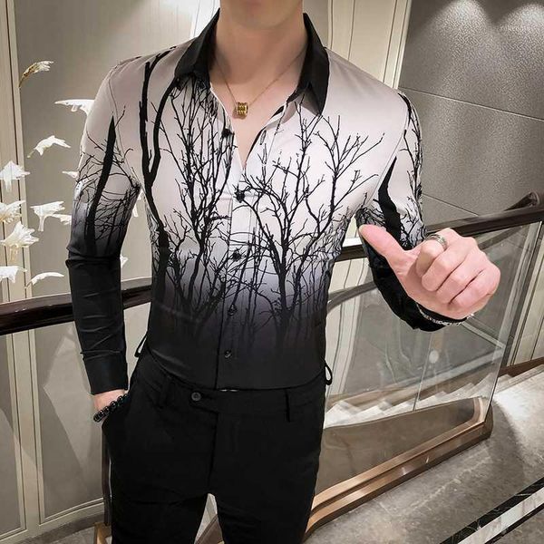men shirt slim fit tree print shirt long sleeve men fashions turn-down collar button korean style social black shirts1, White;black
men shirt slim fit tree print shirt long sleeve men fashions turn-down collar button korean style social black shirts1, White;black