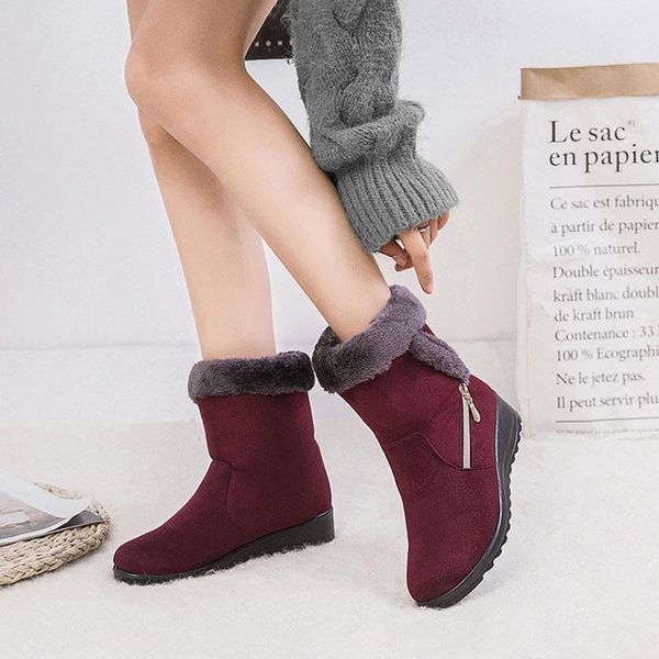 women snow boots 2020 fashion warm winter boots women shoes round toe zipper comfort ladies shoes botas mujer plus, Black
women snow boots 2020 fashion warm winter boots women shoes round toe zipper comfort ladies shoes botas mujer plus, Black