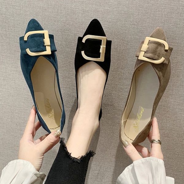 2020 spring women flats black pointed toe ballet flats metal boat shoes woman flock casual shoes female loafers blue khaki 7952n #gw1a
2020 spring women flats black pointed toe ballet flats metal boat shoes woman flock casual shoes female loafers blue khaki 7952n #gw1a