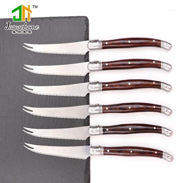 jaswehome 6pcs laguiole steak knife set full tang table knife serrated steak laguiole knives kitchen accessories1
jaswehome 6pcs laguiole steak knife set full tang table knife serrated steak laguiole knives kitchen accessories1