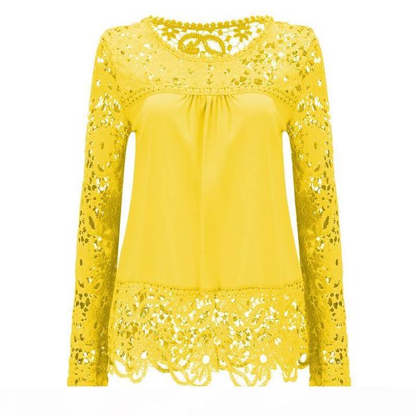 ladies floral full sleeve chiffon blouse lace shirt blouse women clothing plus size s-5xl, White
ladies floral full sleeve chiffon blouse lace shirt blouse women clothing plus size s-5xl, White