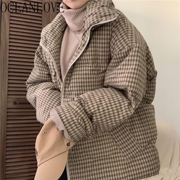 oceanlove men women parkas plaid vintage zipper stand collar warm winter jacket women bf harajuku 2021 coat female 189191, Black
oceanlove men women parkas plaid vintage zipper stand collar warm winter jacket women bf harajuku 2021 coat female 189191, Black