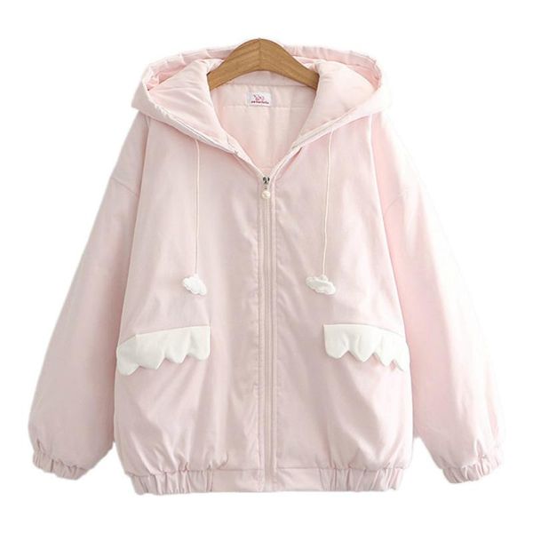 pink solid cotton liner padded coat women 2021 winter long sleeve hooded jacket korean style female outwears, Black;brown
pink solid cotton liner padded coat women 2021 winter long sleeve hooded jacket korean style female outwears, Black;brown