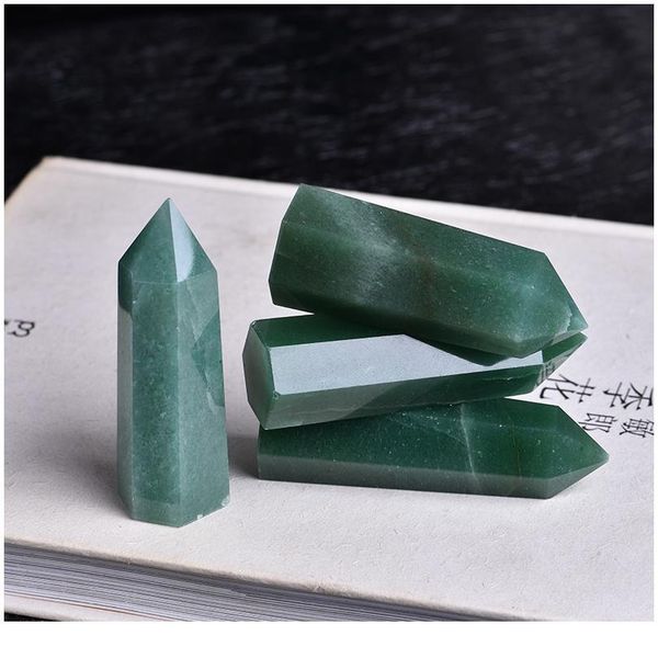 1pc natural green aventurine hexagonal column crystal point repair healing stick family home decoration study room de qylfki, Black
1pc natural green aventurine hexagonal column crystal point repair healing stick family home decoration study room de qylfki, Black