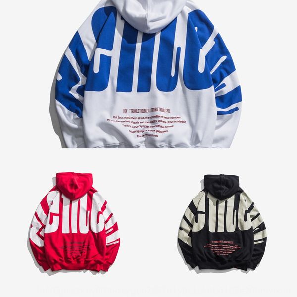 spring 2019 hooded sweater trend casual pullover pullover pulloverpulloverloose hip hop sports letter print coat man za7op, Black
spring 2019 hooded sweater trend casual pullover pullover pulloverpulloverloose hip hop sports letter print coat man za7op, Black