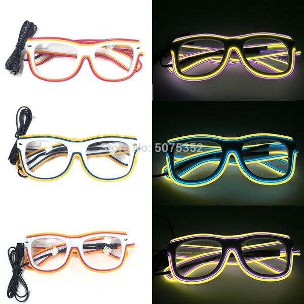 GZYUCHAO EL Bright Luminous Flashing Glasses Wedding Party Rave EL Wire Sunglasses Eyewear Decorative
GZYUCHAO EL Bright Luminous Flashing Glasses Wedding Party Rave EL Wire Sunglasses Eyewear Decorative