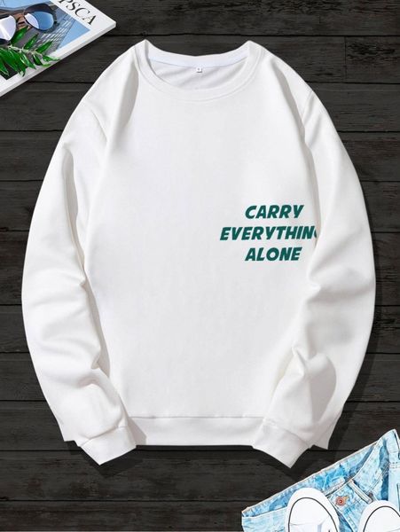 men slogan graphic sweatshirt c1ld#, Black
men slogan graphic sweatshirt c1ld#, Black