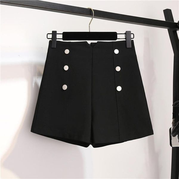 a-line women shorts 2020 summer new high waist solid button wide leg office lady elegant shorts quality, White;black
a-line women shorts 2020 summer new high waist solid button wide leg office lady elegant shorts quality, White;black