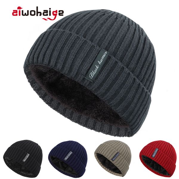 new fashion winter plus velvet thick warm knit hat women men solid color casual beanies soft cap bonnet cotton, Blue;gray
new fashion winter plus velvet thick warm knit hat women men solid color casual beanies soft cap bonnet cotton, Blue;gray
