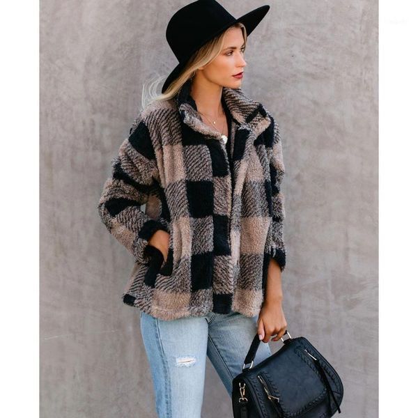 plaid faux fur coat women autumn winter warm woolen short coat elegant leopard print tartan fleece outwear plus size1, Black
plaid faux fur coat women autumn winter warm woolen short coat elegant leopard print tartan fleece outwear plus size1, Black