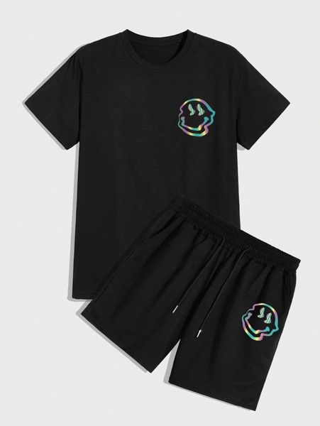 romwe guys cartoon graphic tee & drawstring shorts h4ga#, Gray
romwe guys cartoon graphic tee & drawstring shorts h4ga#, Gray