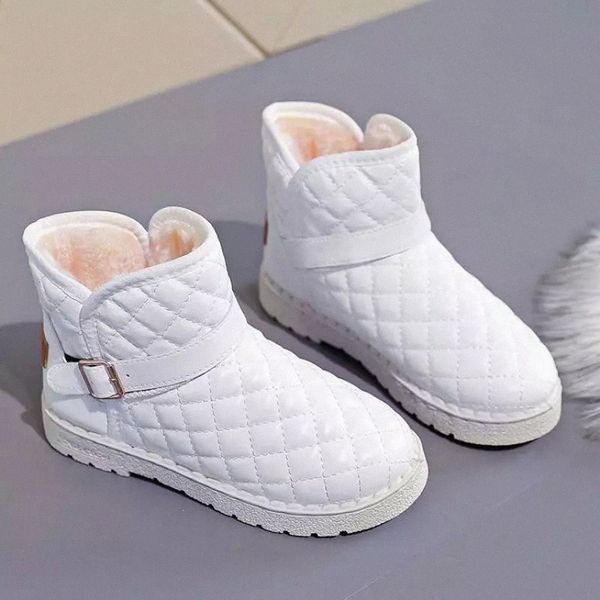 Winter Leather Snow Boots Women Waterproof Non Slip Plush Ankle Boots Warm Shoes Woman White Round Toe Flat Booties Botas Mujer #Rj1v, Black
Winter Leather Snow Boots Women Waterproof Non Slip Plush Ankle Boots Warm Shoes Woman White Round Toe Flat Booties Botas Mujer #Rj1v, Black