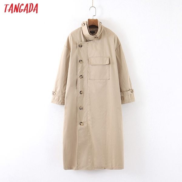 tangada women solid long trench coat elegant oversized buttons long sleeve office ladies work wear loose outwear lj201128, Tan;black
tangada women solid long trench coat elegant oversized buttons long sleeve office ladies work wear loose outwear lj201128, Tan;black