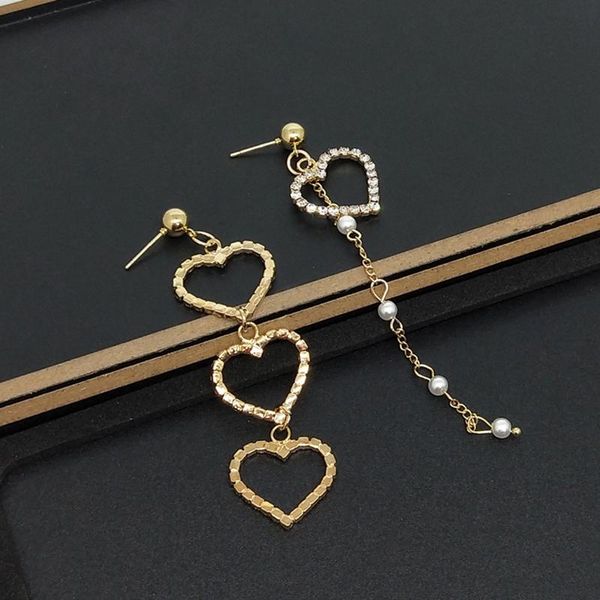 1pair korean charm pearl tassel crystal love heart earrings for women fashion asymmetric drop earring luxury jewelry, Silver
1pair korean charm pearl tassel crystal love heart earrings for women fashion asymmetric drop earring luxury jewelry, Silver