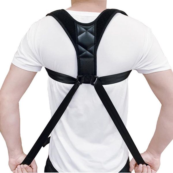 men women adjustable posture corrector back support strap brace shoulder spine support lumbar posture orthopedic belt, Black;brown
men women adjustable posture corrector back support strap brace shoulder spine support lumbar posture orthopedic belt, Black;brown