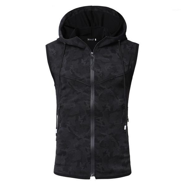 men's slim casual fashion hooded vest spring and autumn camo cardigan zipper sleeveless jacket men's vest male waistcoat1, Black;white
men's slim casual fashion hooded vest spring and autumn camo cardigan zipper sleeveless jacket men's vest male waistcoat1, Black;white