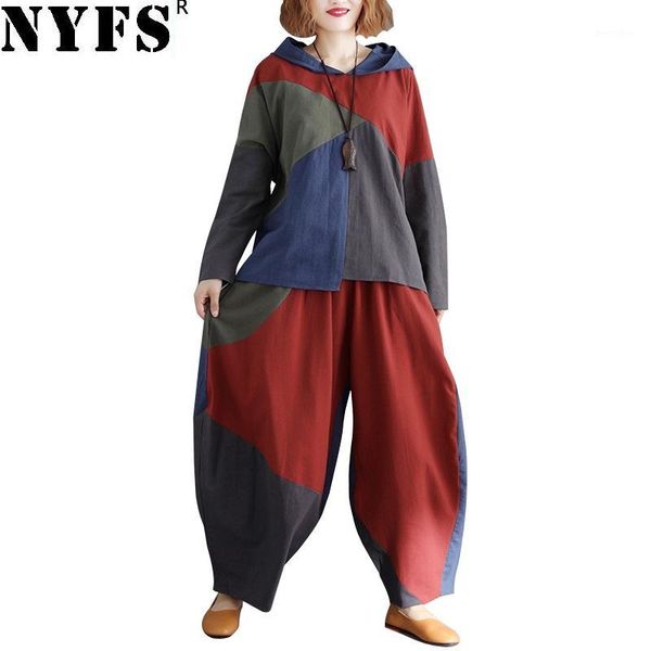 women's tracksuits nyfs 2021 autumn women set cotton linen national wind solid long sleeve + harem pants 2 piece suit1, Gray
women's tracksuits nyfs 2021 autumn women set cotton linen national wind solid long sleeve + harem pants 2 piece suit1, Gray