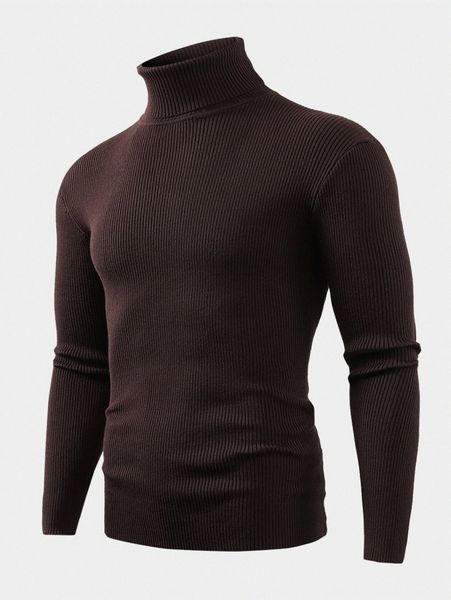 men turtle neck ribbed knit sweater j8dq#, White;black