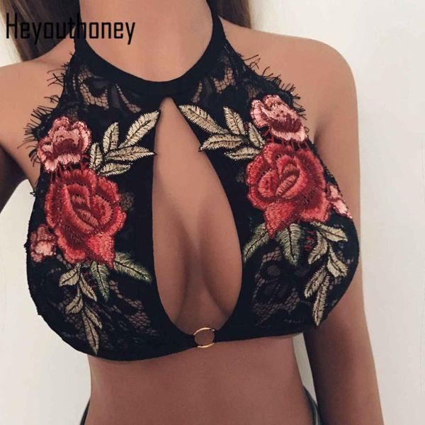 heyouthoney 2017 fashion summer rose embroidery lace bandage bralette camisole bralet bustier halter crop cropped 1, White 
heyouthoney 2017 fashion summer rose embroidery lace bandage bralette camisole bralet bustier halter crop cropped 1, White