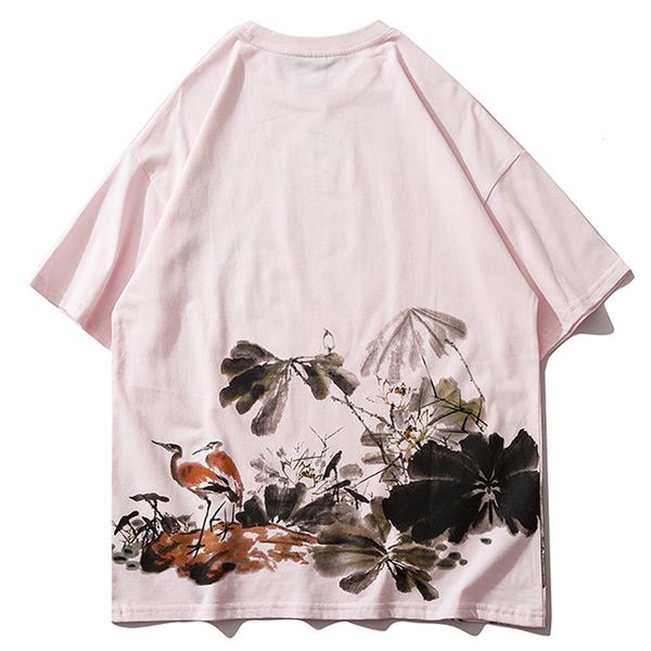 new harajuku t-shirt men streetwear lotus crane painting print tshirts 2021 summer oversized tshirt cotton short sleeve shirt white 2pi7, White;black
new harajuku t-shirt men streetwear lotus crane painting print tshirts 2021 summer oversized tshirt cotton short sleeve shirt white 2pi7, White;black