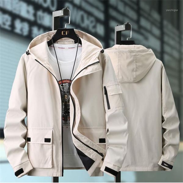 new spring and autumn jacket men's jacket youth casual workwear men's wild loose hooded plus size1, Black;brown
new spring and autumn jacket men's jacket youth casual workwear men's wild loose hooded plus size1, Black;brown