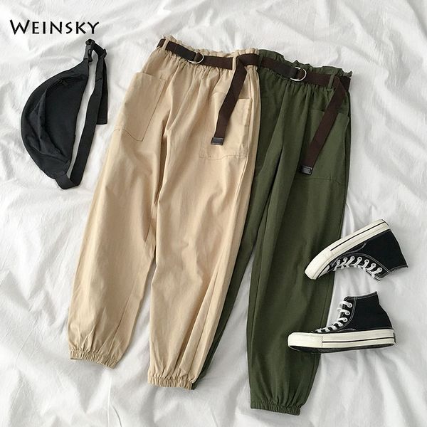 gift belt 2019 women fashion straight elastic waist casual trousers cotton female ankle-length pants
gift belt 2019 women fashion straight elastic waist casual trousers cotton female ankle-length pants