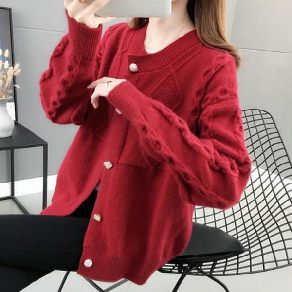 women's knitted cardigans fall winter sweaters o-neck single breasted sweaters casual knitwear girls red outerwear sweaters, White;black
women's knitted cardigans fall winter sweaters o-neck single breasted sweaters casual knitwear girls red outerwear sweaters, White;black