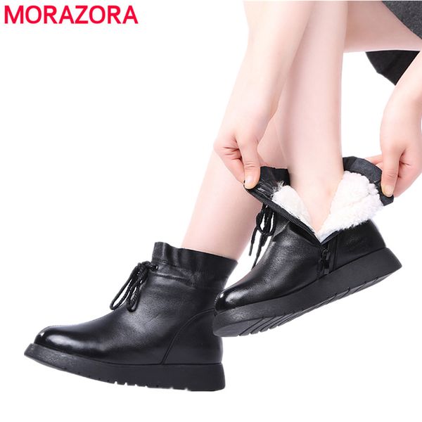morazora 2021 new genuine leather boots women wool warm snow boots for female zip platform ankle boots winter cotton shoes 201020, Black
morazora 2021 new genuine leather boots women wool warm snow boots for female zip platform ankle boots winter cotton shoes 201020, Black