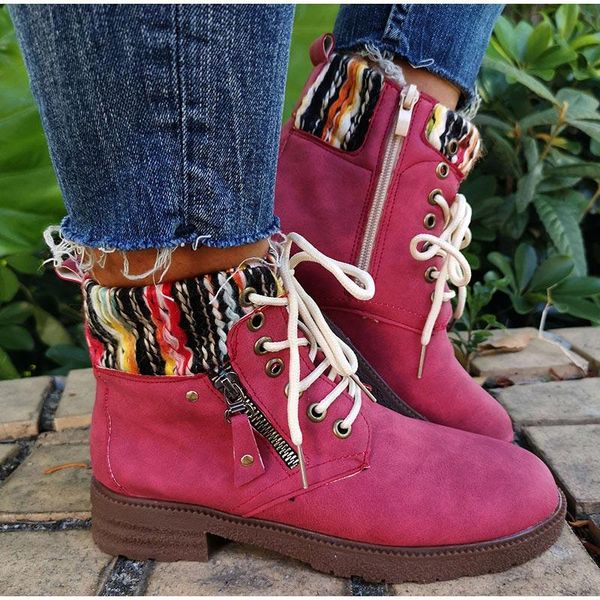 новые женщины ботильоны winter lace up платформа punk мартин сапоги на низком каблуке молнии смешанные цвета женская обувь zapatos mujer, Black 
новые женщины ботильоны winter lace up платформа punk мартин сапоги на низком каблуке молнии смешанные цвета женская обувь zapatos mujer, Black