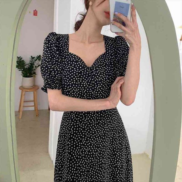 sweetheart neck floral dress with tie waist puff sleeve chiffon printed midi dress charming spring summer women outfit, Black;gray
sweetheart neck floral dress with tie waist puff sleeve chiffon printed midi dress charming spring summer women outfit, Black;gray