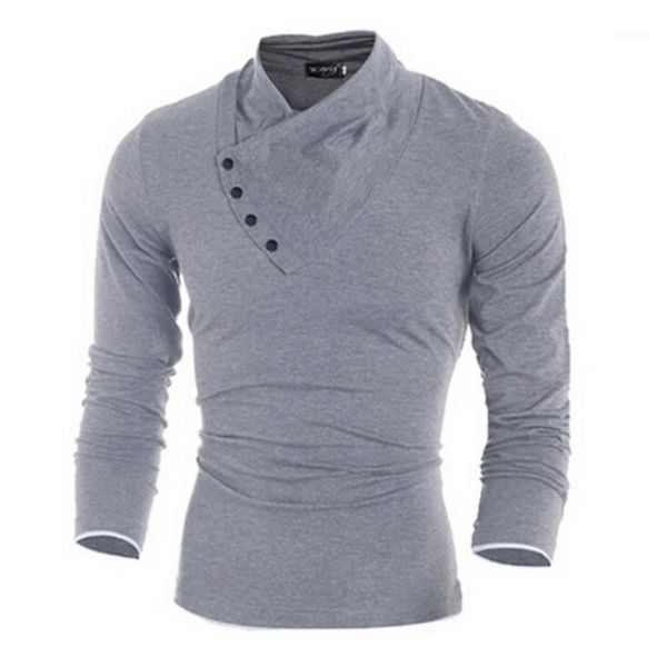 autumn mens 100% cotton oblique button collar t shirt fashion men long sleeve t shirts slim fit t-shirt solid tee1, White;black
autumn mens 100% cotton oblique button collar t shirt fashion men long sleeve t shirts slim fit t-shirt solid tee1, White;black